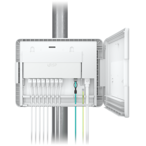 Last Stock- Ubiquiti UISP Box, Outdoor Box for UISP-R & UISP-S, Pole /Wall-Mountablke, IPX6-Rated Water Resistance, Power TransPort Cable Required,