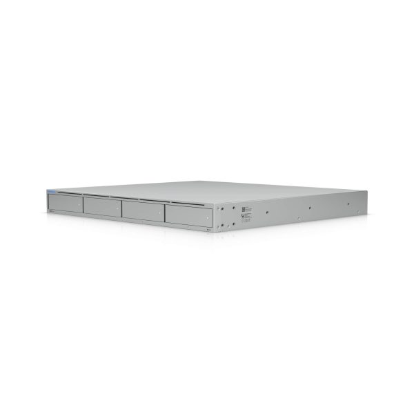 Ubiquiti UNAS Pro 4, 1U Rack-Mount NAS(4) 2.5/3.5'HDD Bays(2) M.2NVMe SSD, Fast Access, Low Latency, High-Availability 10Gbps,Large Storage