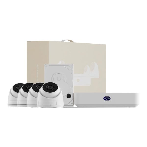 Ubiquiti Network Video Recorder Instant Kit, Compact UniFi Protect NVR Kit, (1)UniFi Protect NVR Instant, (4)G5 Turret Ultra Cam(1)1TB HDD, Fast Setup