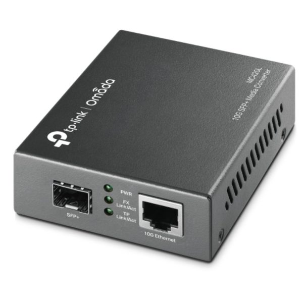 TP-Link MC420L Omada 10G Multi-Gigabit SFP Media Converter, 1× 1G/2.5G/5G/10Gbps Auto-Negotiation RJ45 ports supporting Auto-MDI/MDIX