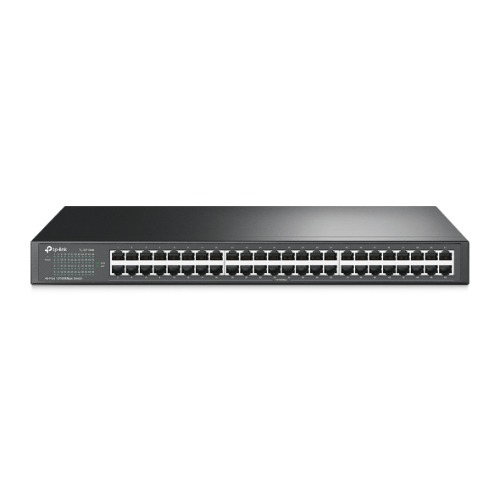 TP-Link TL-SF1048 48-Port 10/100Mbps Rackmount Switch energy-efficient Supports MAC 19-inch rack-mountable steel case 100% Data filtering