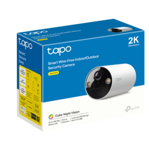 TP-Link TC82 Battery-Powered Outdoor Security Camera, Color Night Vision, Smart Person Detection, Intelligent Phone Notifications