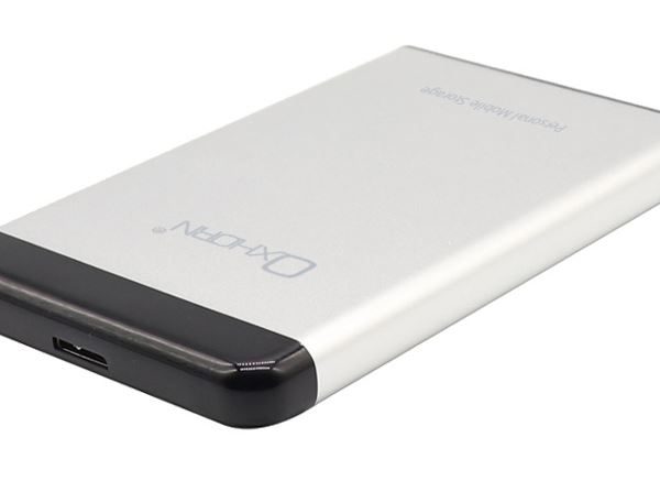 Oxhorn USB 3.0 USAP 2.5″ SATA HDD SSD Enclosure Silver USB3.0 Cable (included) 2YR WTY