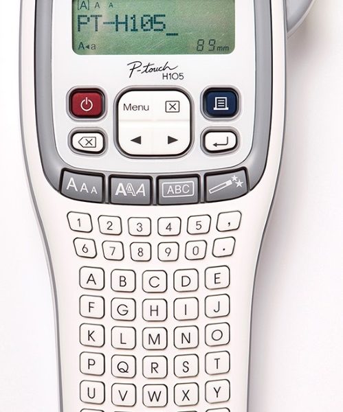 Brother PTH105 WHITE/GRAY ACCENT HANDHELD LABELLER - 3.5-12MM TZE TAPE MODEL