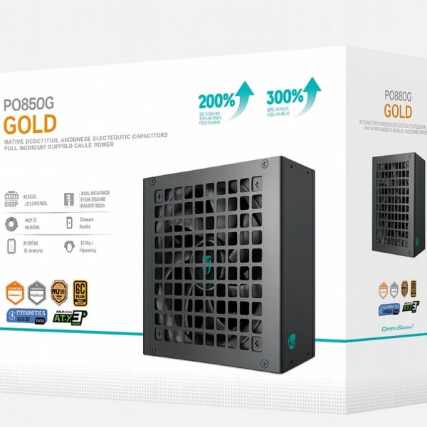 DeepCool PQ850G 850W Gamer Storm 80+ Gold/Cybenetics Fully Modular ATX Power Supply 120mm Fan, Japanese Capacitors, DC to DC, ATX12V V3.1,