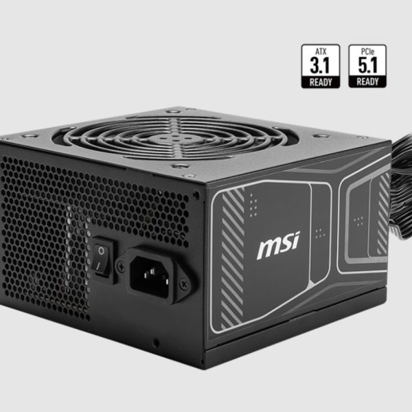 MSI MAG A850GN PCIE5 850W Up to 90% (80 Plus Gold) ATX Power Supply Unit, PFC, 100~240 VAC, 850W, 47-63Hz, PCI-E, SATA(LS)