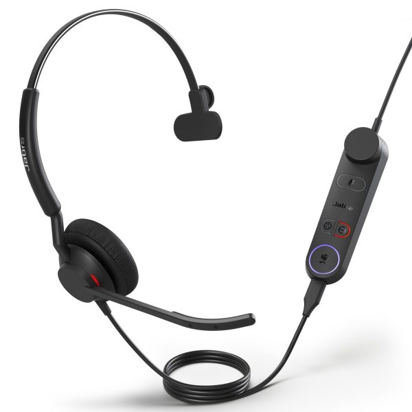 Jabra Engage 50 II Mono Teams Corded USB-C/A Headset, Best Headset for Clear Customer Calls Ultra-Lightweight Hearing Protection Smartringer Busylight