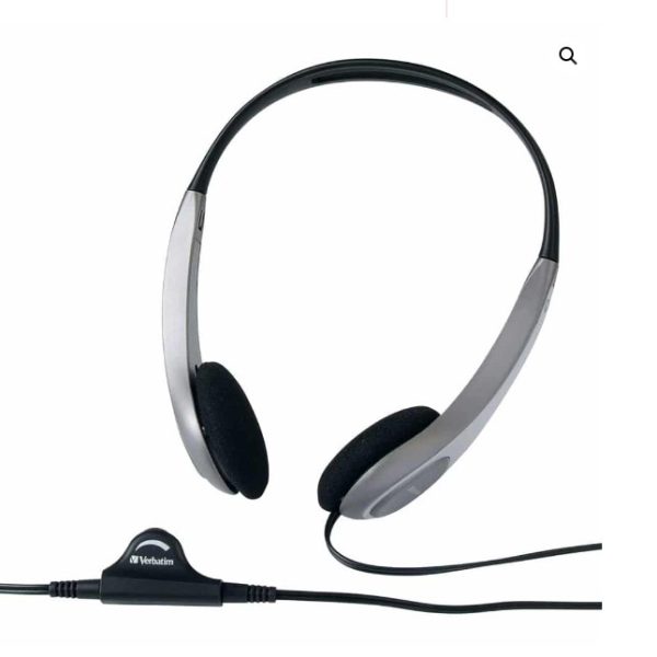 Verbatim Multimedia Headset with Volume Control Headphone - Ideal for Office, Education, Business, SME, Suitable for PC, Laptop, Desktop