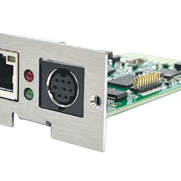 PowerShield Cyber Secure SNMP/Web Card, Mini-Slot, enhances network management and monitoring capabilities for UPS systems