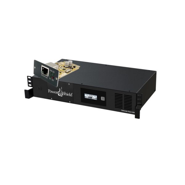 PowerShield Defender Rackmount Network Ready Bundle (1xPSDR800 + 1xPSSNMPV1), 4 AUS sockets, user-replaceable batteries