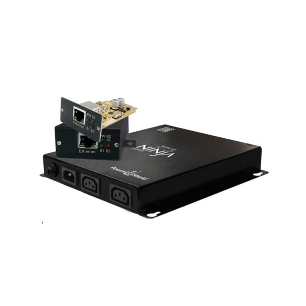 PowerShield Ninja Slimline Network Ready Bundle (1xPSLN600 + 1x PSECB + 1xPSSNMPV1), 2x IEC Outputs, 5-year warranty