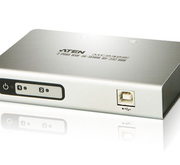 Aten Serial Hub 2 Port USB to RS232 Converter w/ 1.8m cable, Supports Hot-Swapping & Plug and Play