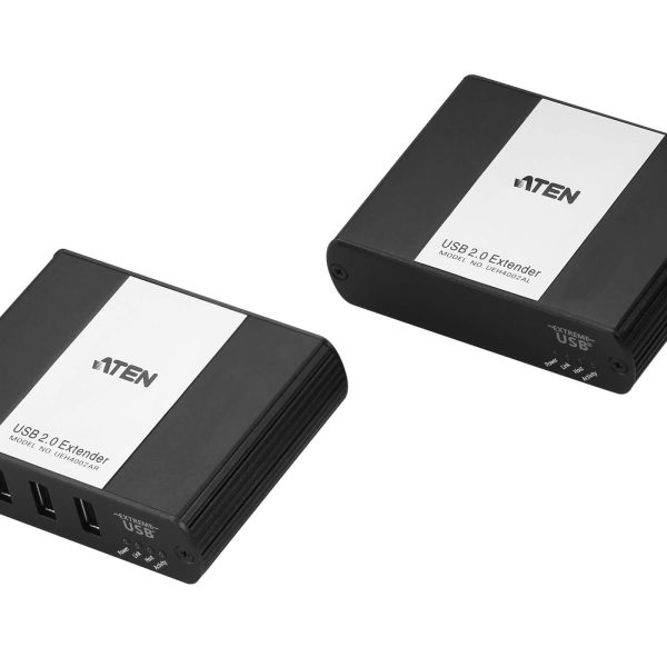 Aten USB 2.0 Cat 5 Extender with 4-Port Hub, ExtremeUSB feature supports transparent USB extension, extends up to 100m