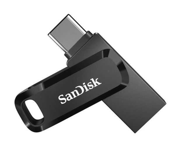 SanDisk 512GB Ultra Dual Drive Go 2-in-1 USB-C & USB-A Flash Drive Memory Stick 150MB/s USB3.1 Type-C Swivel for Android Smartphones Tablets Macs PCs