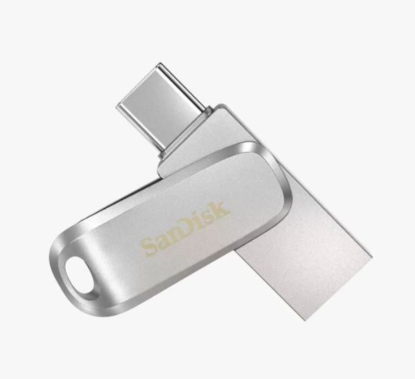 SanDisk SDDDC4 1TB, Metal, USB 3.2 Gen 1 Type C reversible connector, Swivel Design, Sequential Read Performance 400MB/s, 5Y