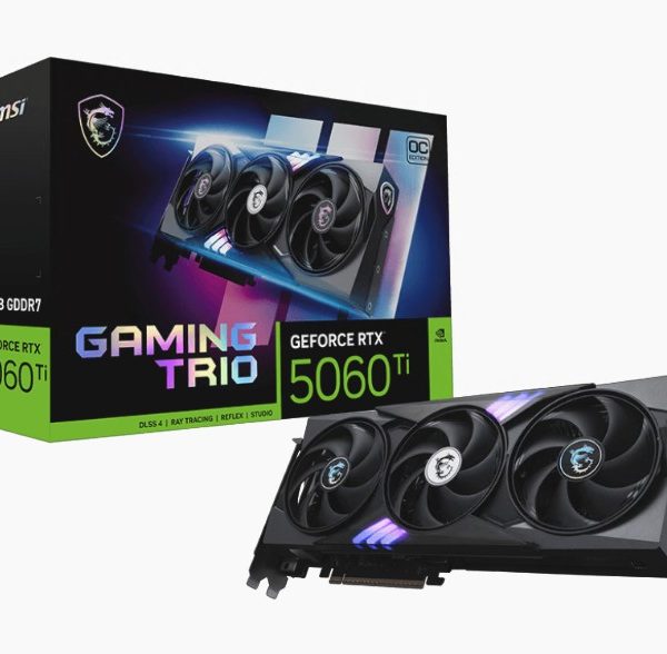 MSI nVidia GeForce RTX™ 5060 Ti 16G GAMING TRIO OC, PCI Express® Gen 5x16, Boost: 2647 MHz, CUDA 4608 Units, 16GB GDDR7, HDMI™ x 1