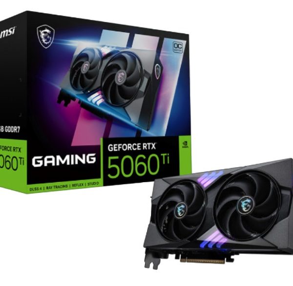 MSI nVidia GeForce RTX™ 5060 Ti 8G GAMING OC ,  PCI Express® Gen 5 x16, Boost: 2647 MHz, CUDA 4608 Units, 8GB GDDR7, HDMI™ x 1