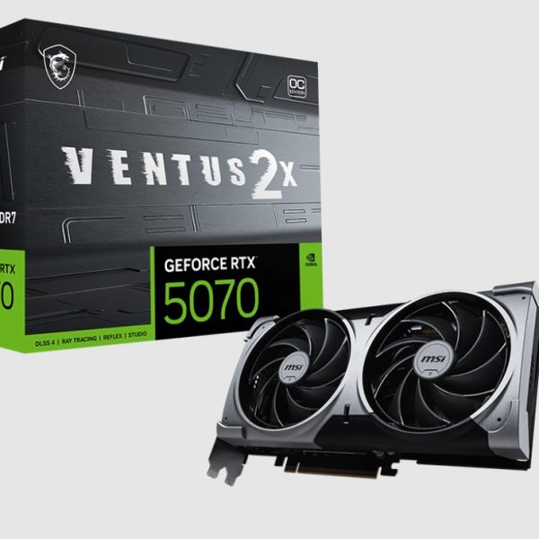 MSI nVidia GeForce RTX™ 5070 12G VENTUS 2X OC, PCI Express® Gen 5, Boost: 2542 MHz, CUDA 6144 Units, 12GB GDDR7, HDMI™ x 1