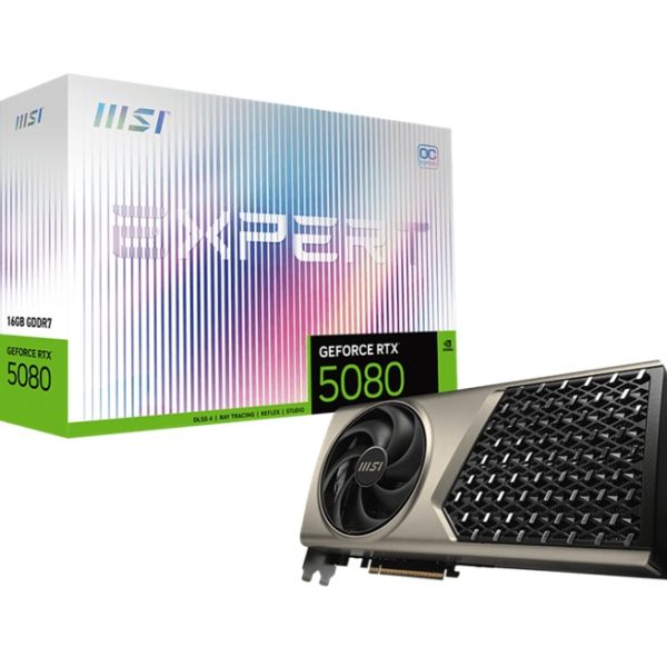 MSI nVidia GeForce RTX 5080 16G EXPERT OC, Boost: 2640 MHz, CUDA 10752 Units, 16GB GDDR7, HDMI™ x 1
