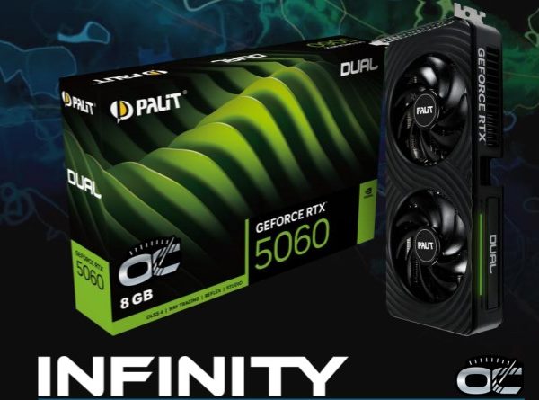 PALIT RTX5060 INFINITY 2 OC 8G GDDR7 128bit 28 Gbps 2280 MHz NE75060V19P1-GB2063L