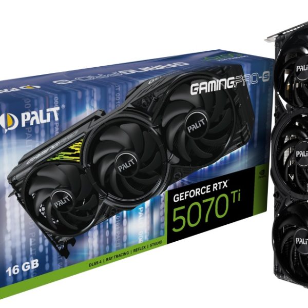 PALIT RTX5070Ti GAMINGPRO-S 16GB GDDR7 256bit 3-DP HDMI NE7507T019T2-GB2031U