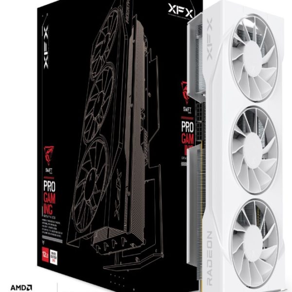XFX Swift AMD Radeon RX 9070GRE White Triple Fan Gaming Edition with 12GB GDDR6 HDMI 3xDP, AMD RDNA™ 4 (RX-97GRE29W7)