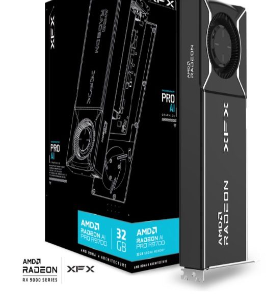 XFX AMD Radeon AI Pro R9700 Blower 32GB GDDR6 4xDP, AMD RDNA™ 4 (RX-97XPROAIY)