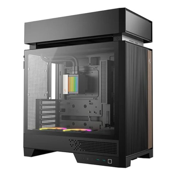 DeepCool CL6600 Innovative Compartmentalised ATX Case, Pre-installed 360mm Liquid Cooler, Up To 388mm GPUs, BTF, 7 Expansion Slots