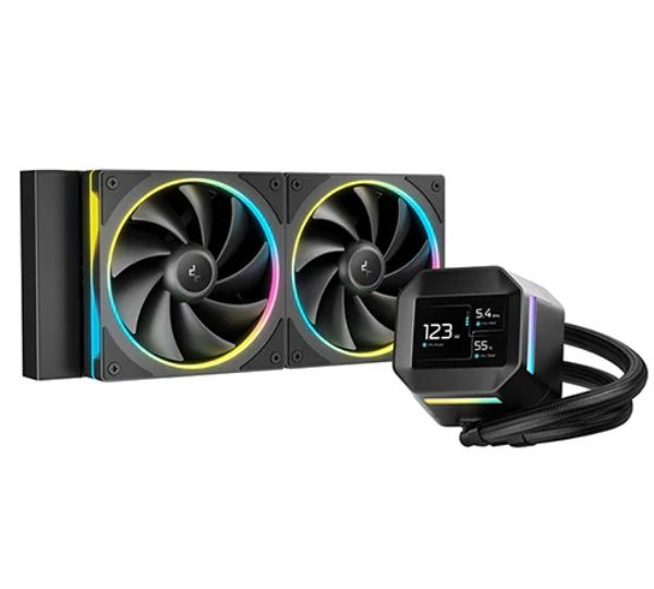 DeepCool LM240 ARGB Liquid Cooler With Mini LCD Screen IntelLGA1851/1700/1200/1151/1150/1155 AMDAM5/AM4