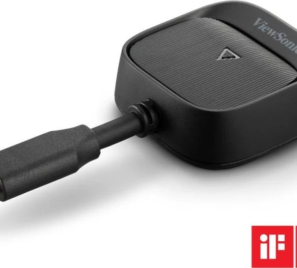 ViewSonic ViewShare WPD-900 Wireless Screen Casting Kit, Plug-and-Play, 1080p Full HD, USB-C with Pass-Through Charging, 30m Range