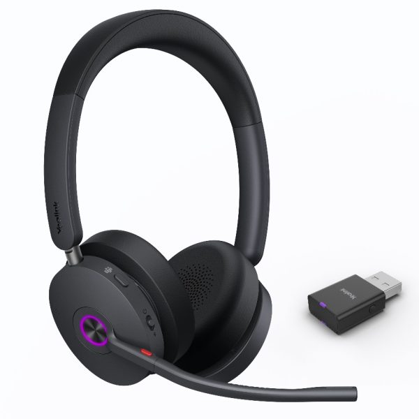Yealink WH68 Hybrid Dual Teams DECT & Bluetooth Hybrid Wireless Technology, 4-Mic Hybrid ANC, 4-Mic Noise Cancellation, All-Day-Wearing Comfort WDD6