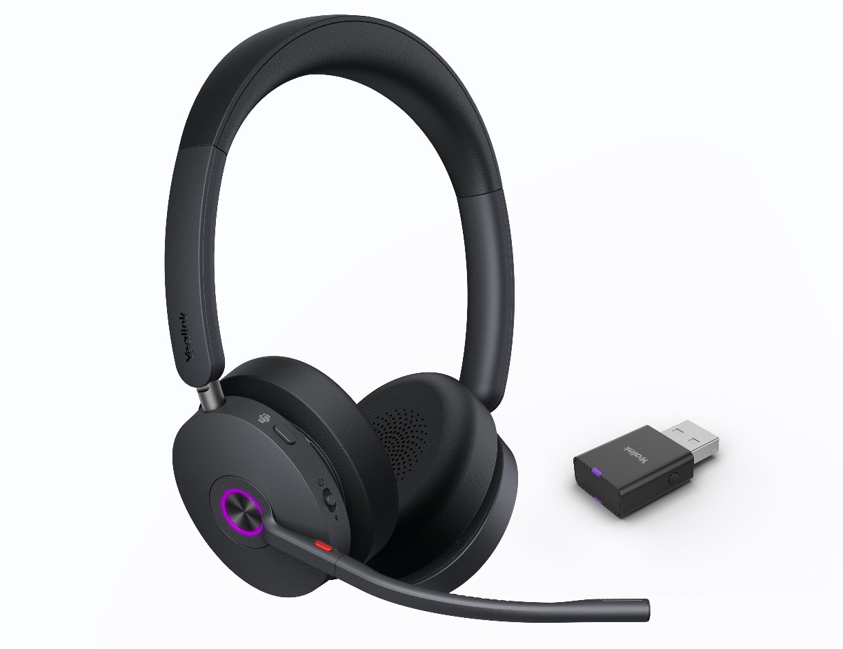 Yealink WH68 Hybrid Dual Teams DECT & Bluetooth Hybrid Wireless Technology, 4-Mic Hybrid ANC, 4-Mic Noise Cancellation, All-Day-Wearing Comfort WDD6