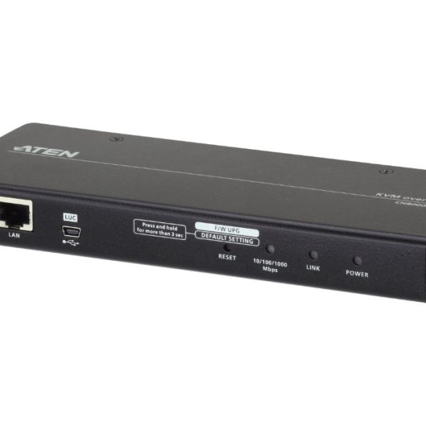 ATEN Single Port VGA KVM over IP Switch, supports up to 1920 x 1200 @ 60Hz, 1 VGA USB and PS/2 KVM Cable included