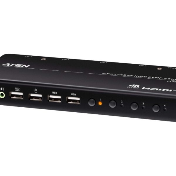 Aten 4-Port USB 4K HDMI KVMP™ Switch (Cables included)