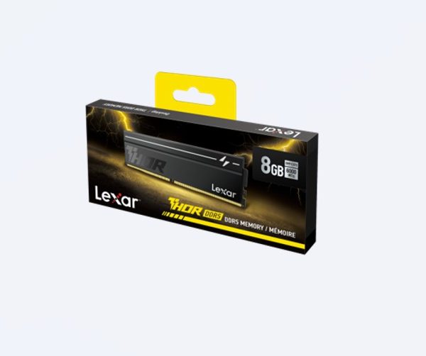 Lexar LD5U08G60C380V-RGS DDR5 UDIMM 8GB 6000 MT/s  1.35V  CL38 THOR G2 OC Black