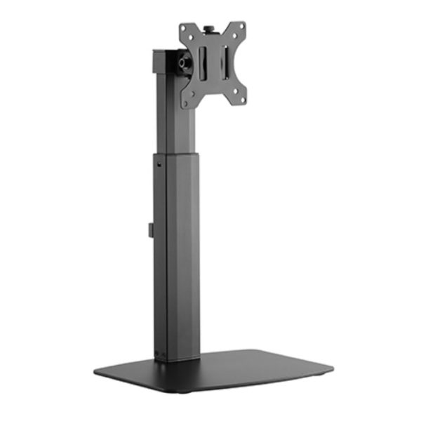Brateck Single Free Standing Screen Pneumatic Vertical Lift Monitor Stand Fit Most 17'-32' Flat and Curved Monitors Up to 7 kg VESA 75x75/100x100