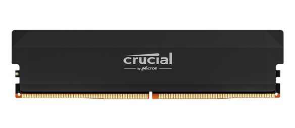 Crucial Pro 32GB (1x32GB) DDR5 UDIMM 6400MHz CL40 Black Heat Spreaders Overclocking Support Intel XMP AMD Ryzen Desktop PC Gaming Memory Tray