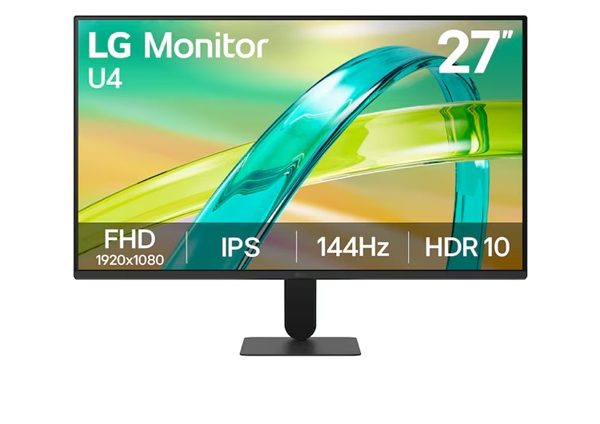 LG 27' IPS Full HD 144Hz Monitor, 1920x1080, sRGB 99%, 1ms MBR, HDR 10, 16: 9, LG Switch App