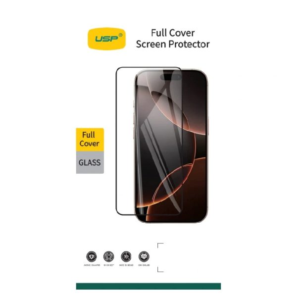 USP Apple iPhone 17 Pro / iPhone 17 / iPhone 16 Pro (6.3') Tempered Glass Screen Protector - Full Coverage,Crystal Clear,Smooth Touch,5 Years Warranty