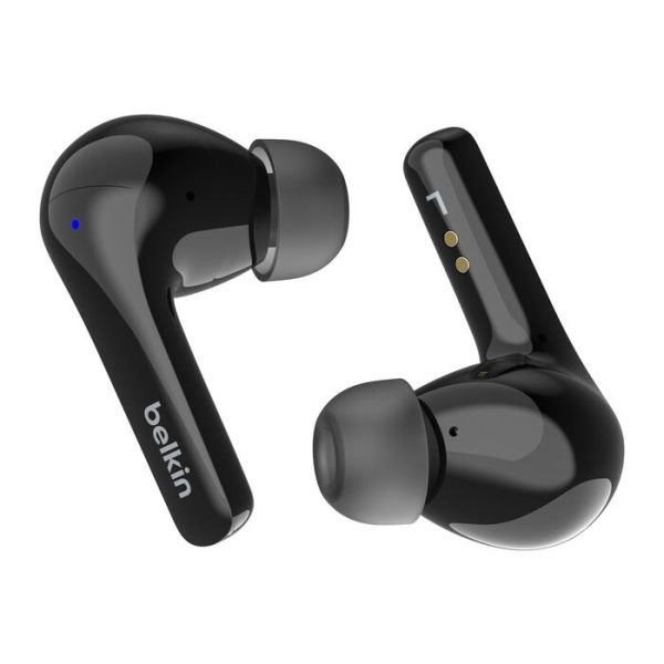 Belkin SoundForm Motion 2 True Wireless Earbuds - Black (AUC010fqBKV2), 33 hrs Battery, 12mm Drivers, BT 5.3 Multipoint, IPX5-Rated, 2 Years Warranty