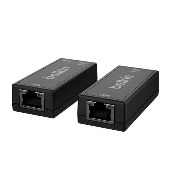 Belkin Cybersecurity and Secure KVM Extender Copper CAT6 USB Transmitter and Receiver, VELCRO® Tape ,TAA compliance, 3-Year Warranty