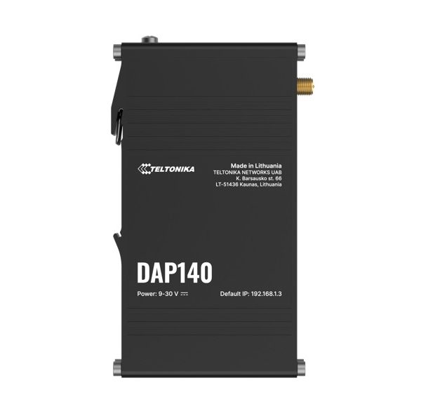 Teltonika DAP140 Industrial Wireless Access Point with Mesh Wi-Fi & Fast Roaming, 2 x 10/100 RJ45, Dual LAN & Passive PoE-In, DIN RAIL, PSU excluded.