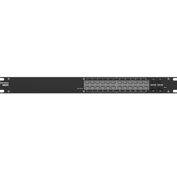 Teltonika SWM282 PoE+ managed switch, 24 PoE+ ports with up to 30W per port, 10/100/1000 Mbps, 4 SFP ports, 2 years of Free RMS Management