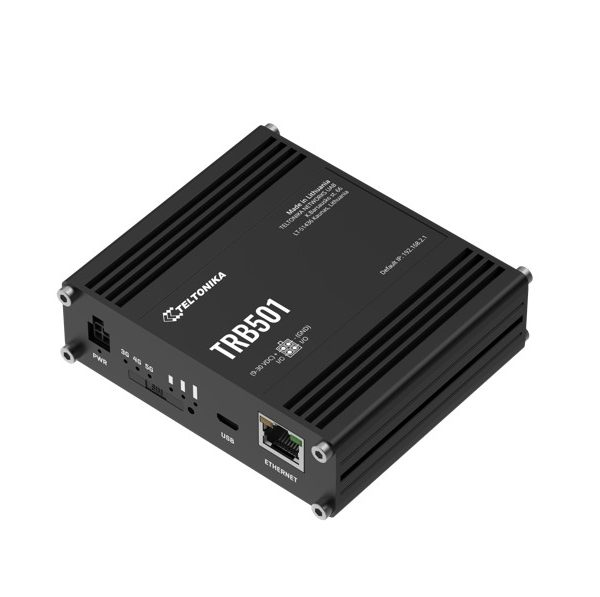 Teltonika TRB501 Industrial 5G Gateway, Ultra-high Cellular Speeds of up to 1 Gbps, Backward Compatible with 4G (LTE CAT 20) Network, PSU included