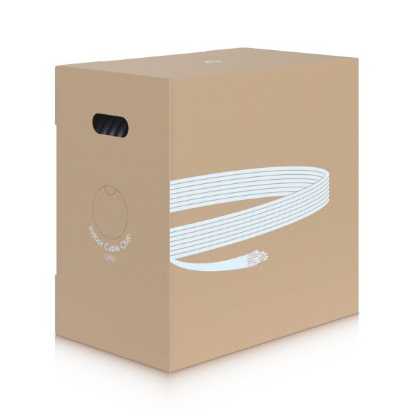 Ubiquiti UniFi Indoor Cable Cat6A CMP, Category 6A Ethernet Cable, High-Speed Deployments In Environments, Require Plenum-Rated Cabling