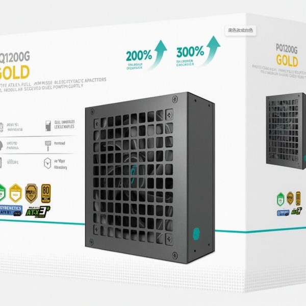 DeepCool PQ1200G 1200W Gamer Storm 80+ Gold/Cybenetics Fully Modular ATX Power Supply 120mm Fan, Japanese Capacitors, DC to DC, ATX12V V3.1,