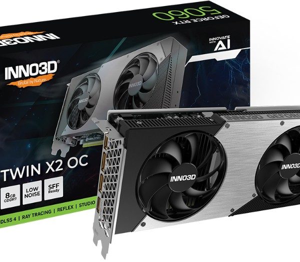 INNO3D nVidia GeForce RTX 5060 TWIN X2 OC 8GB GDDR7, 2527MHz Boost Clock, RAM 28Gbps, 3xDP, 1xHDMI 250x116x41mm