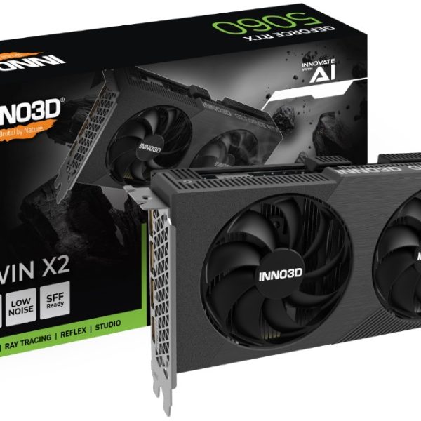 INNO3D nVidia GeForce RTX 5060 TWIN X2 OC V2 8GB GDDR7, 2527MHz Boost Clock, RAM 28Gbps, 3xDP, 1xHDMI 225x116x41mm